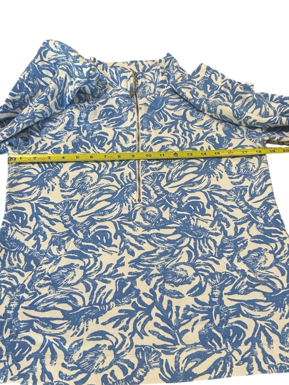 Lilly Pulitzer UPF 50+ Skipper Popover 1/2 Zip Pullover Sweater Mock Neck Size M - Picture 8 of 9